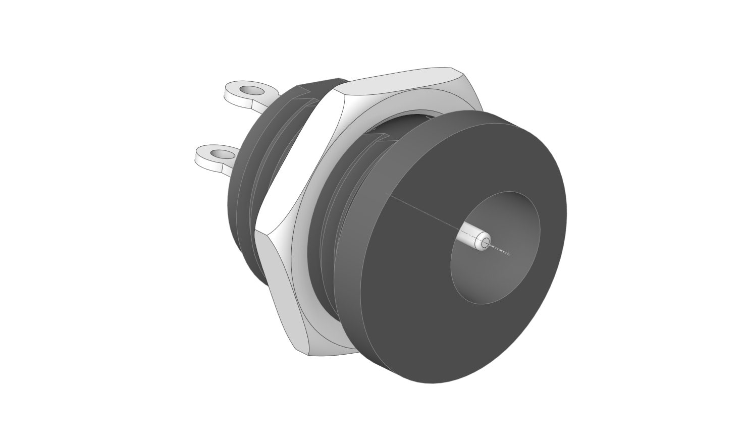 母插座面板安装桶插孔插头DC 12V电源连接器
